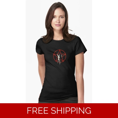 Girlie A Fitted T-Shirt Red Star Man